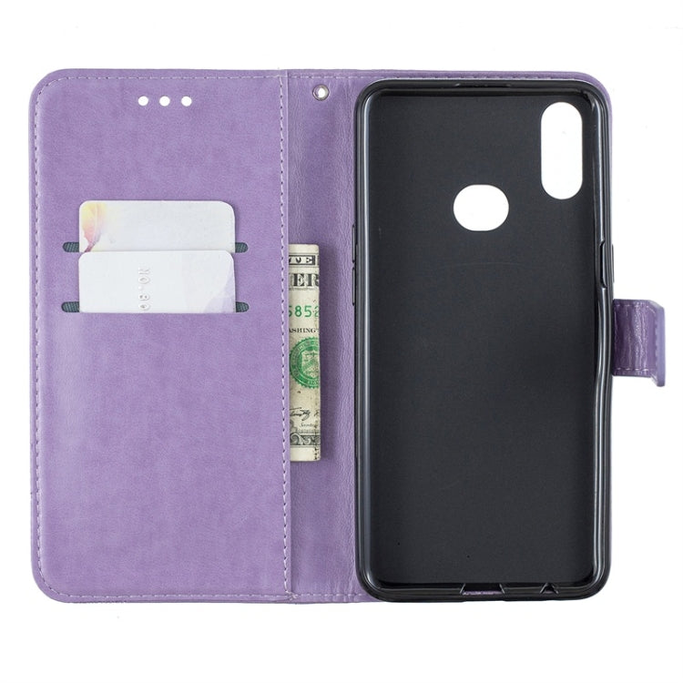 For Galaxy A10S Diamond Encrusted Butterflies Love Flowers Pattern Horizontal Flip Leather Case with Holder & Card Slots & Wallet & Lanyard