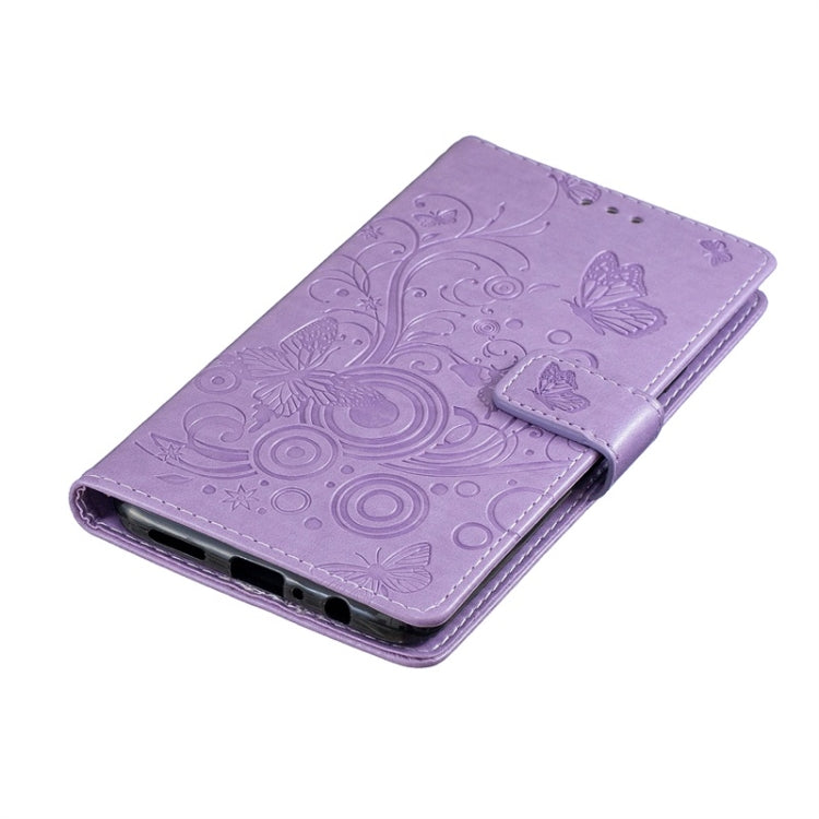 For Galaxy A20S Diamond Encrusted Butterflies Love Flowers Pattern Horizontal Flip Leather Case with Holder & Card Slots & Wallet & Lanyard