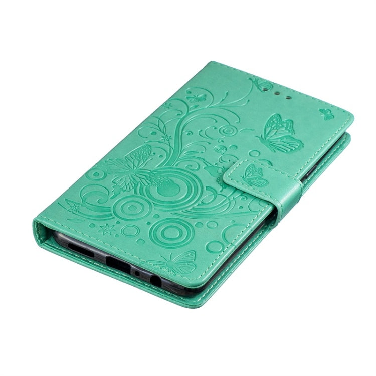 For Galaxy A20S Diamond Encrusted Butterflies Love Flowers Pattern Horizontal Flip Leather Case with Holder & Card Slots & Wallet & Lanyard