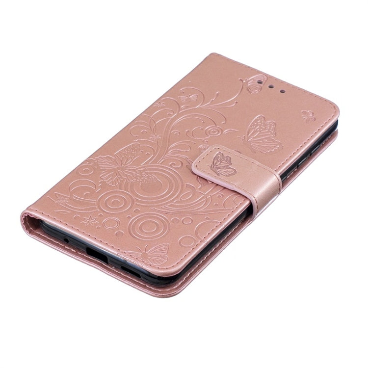 For Galaxy A60 Diamond Encrusted Butterflies Love Flowers Pattern Horizontal Flip Leather Case with Holder & Card Slots & Wallet & Lanyard