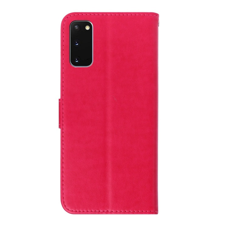 For Galaxy S20 Diamond Encrusted Butterflies Love Flowers Pattern Horizontal Flip Leather Case with Holder & Card Slots & Wallet & Lanyard