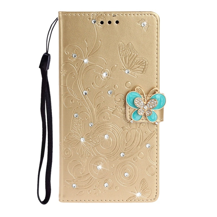For Galaxy S20 Plus Diamond Encrusted Butterflies Love Flowers Pattern Horizontal Flip Leather Case with Holder & Card Slots & Wallet & Lanyard