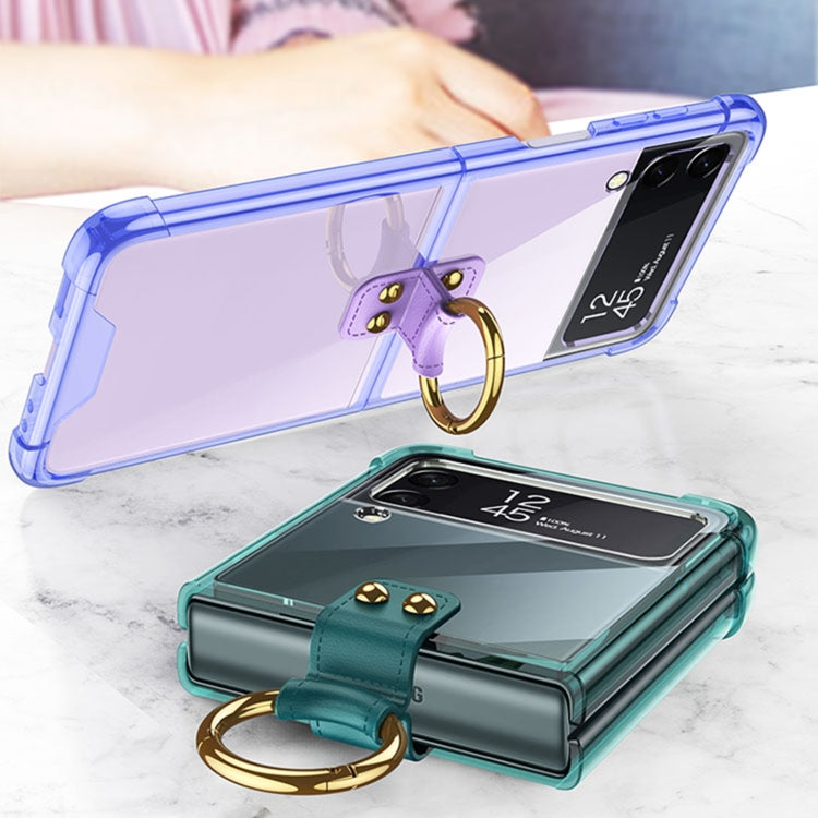 For Samsung Galaxy Z Flip4 GKK Airbag Protective Phone Case with Ring