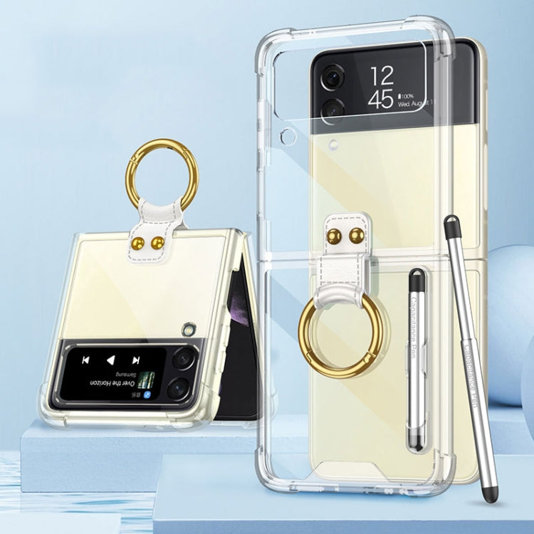 For Samsung Galaxy Z Flip4 GKK Airbag Protective Phone Case with Ring & Pen