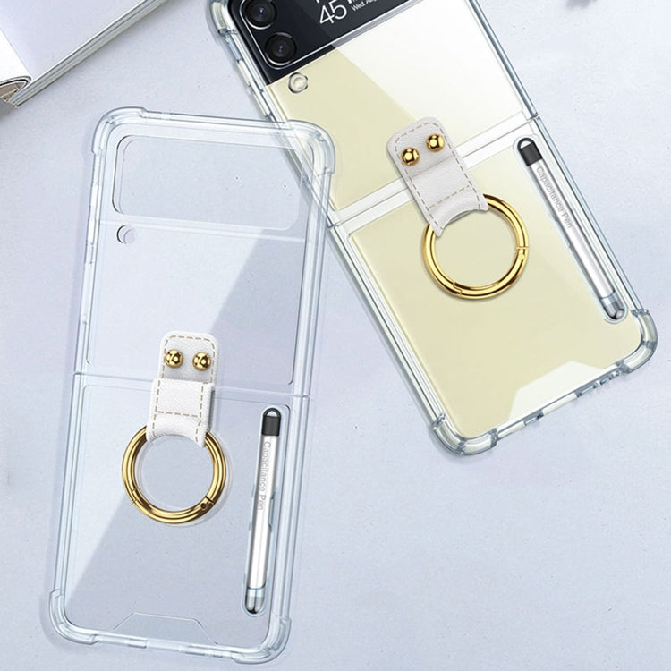 For Samsung Galaxy Z Flip4 GKK Airbag Protective Phone Case with Ring & Pen