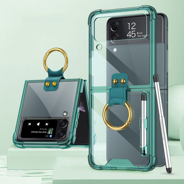 For Samsung Galaxy Z Flip4 GKK Airbag Protective Phone Case with Ring & Pen