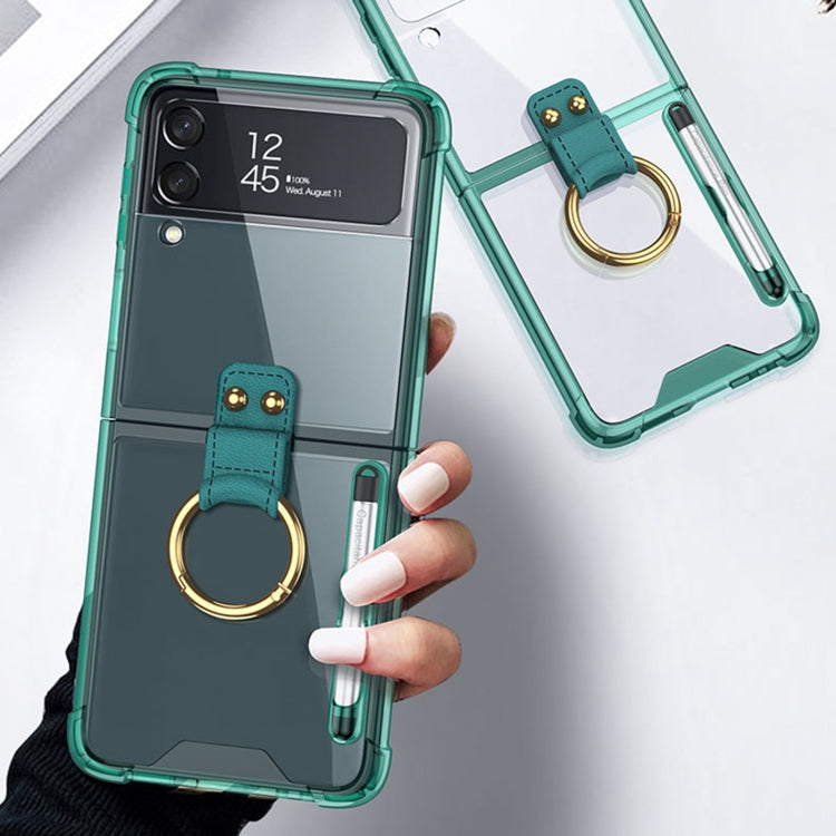 For Samsung Galaxy Z Flip4 GKK Airbag Protective Phone Case with Ring & Pen