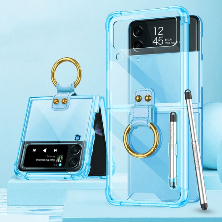 For Samsung Galaxy Z Flip4 GKK Airbag Protective Phone Case with Ring & Pen