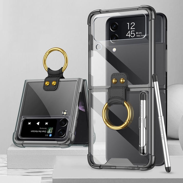 For Samsung Galaxy Z Flip4 GKK Airbag Protective Phone Case with Ring & Pen