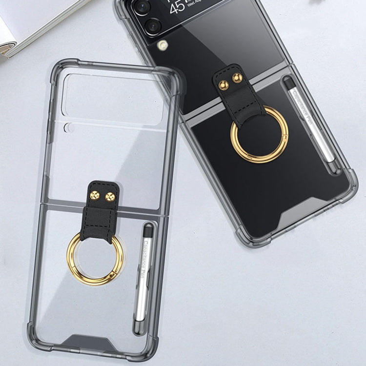 For Samsung Galaxy Z Flip4 GKK Airbag Protective Phone Case with Ring & Pen