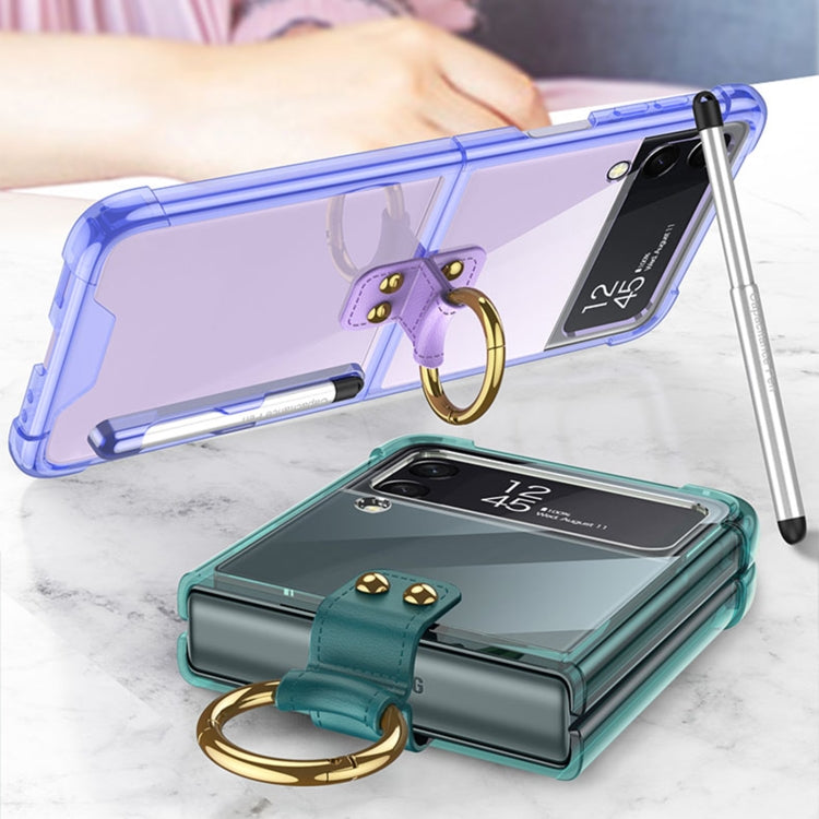 For Samsung Galaxy Z Flip4 GKK Airbag Protective Phone Case with Ring & Pen