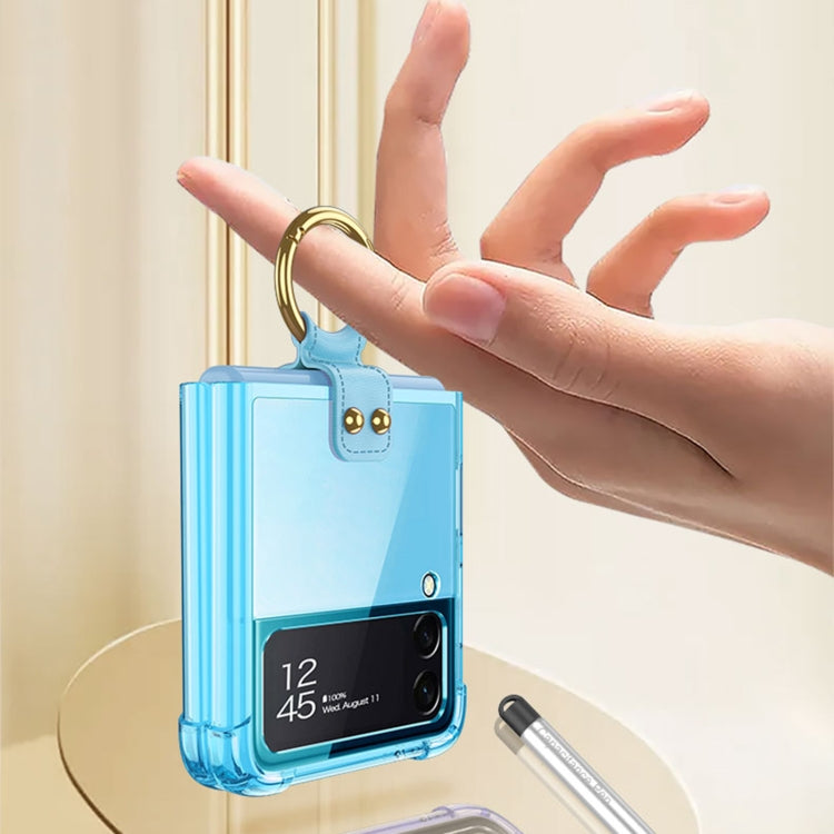For Samsung Galaxy Z Flip4 GKK Airbag Protective Phone Case with Ring & Pen