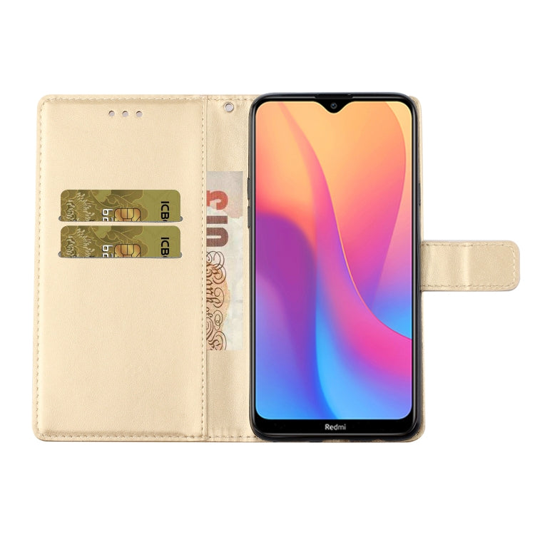 For Xiaomi Redmi 8A Diamond Encrusted Butterflies Love Flowers Pattern Horizontal Flip Leather Case with Holder & Card Slots & Wallet & Lanyard