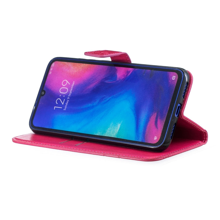 For  Xiaomi Redmi Note 7 Diamond Encrusted Butterflies Love Flowers Pattern Horizontal Flip Leather Case with Holder & Card Slots & Wallet & Lanyard