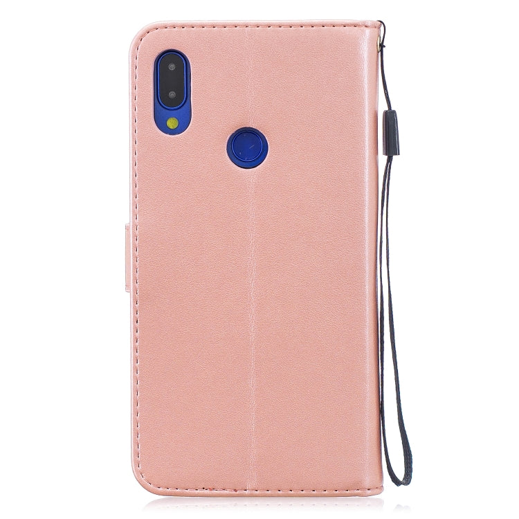 For  Xiaomi Redmi Note 7 Diamond Encrusted Butterflies Love Flowers Pattern Horizontal Flip Leather Case with Holder & Card Slots & Wallet & Lanyard