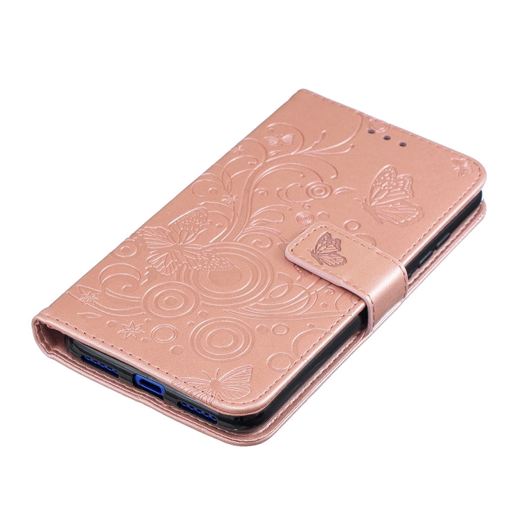 For  Xiaomi Redmi Note 7 Diamond Encrusted Butterflies Love Flowers Pattern Horizontal Flip Leather Case with Holder & Card Slots & Wallet & Lanyard