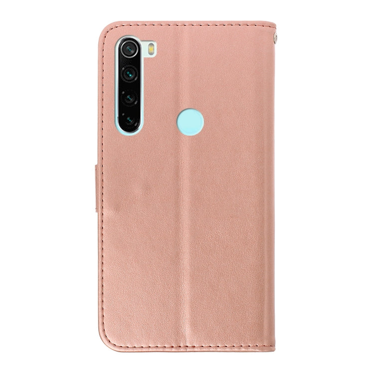 For  Xiaomi Redmi Note 8 Diamond Encrusted Butterflies Love Flowers Pattern Horizontal Flip Leather Case with Holder & Card Slots & Wallet & Lanyard