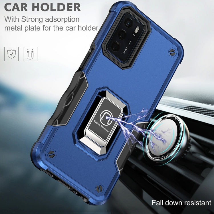 For OPPO A16/A16s/A55 5G/A55 4G Ring Holder Non-slip Armor Phone Case