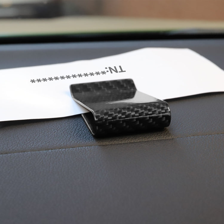 Car Carbon Fiber Card Holder Wallet Credit Card Clip
