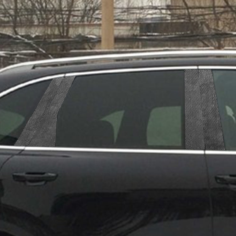 Car Carbon Fiber B-pillar Decorative Sticker for Porsche Cayenne 2010-2017, Left and Right Drive