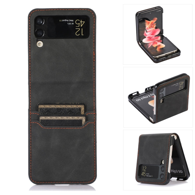 For Samsung Galaxy Z Flip4 Card Slot Leather Phone Case