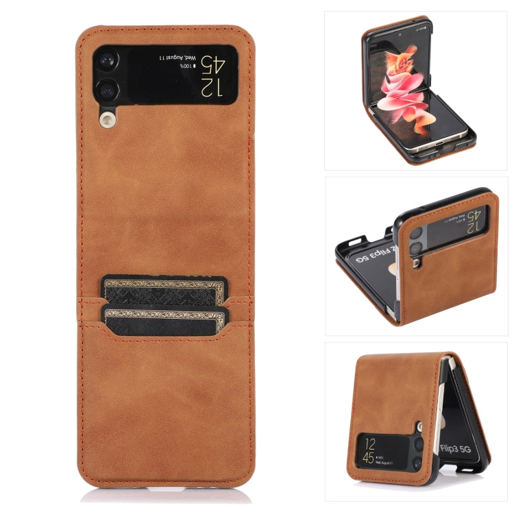 For Samsung Galaxy Z Flip4 Card Slot Leather Phone Case