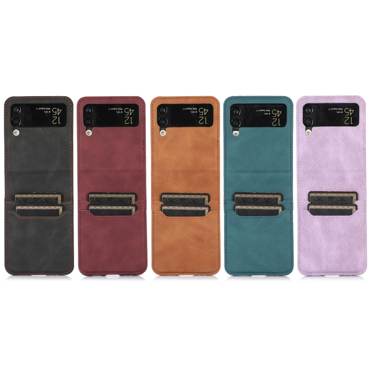 For Samsung Galaxy Z Flip4 Card Slot Leather Phone Case