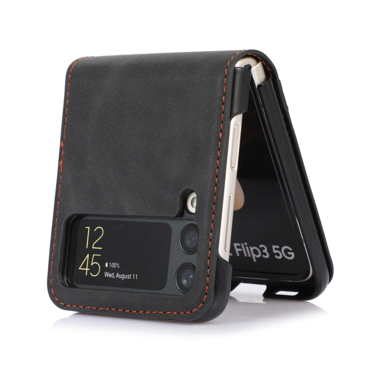 For Samsung Galaxy Z Flip3 5G Card Slot Leather Phone Case
