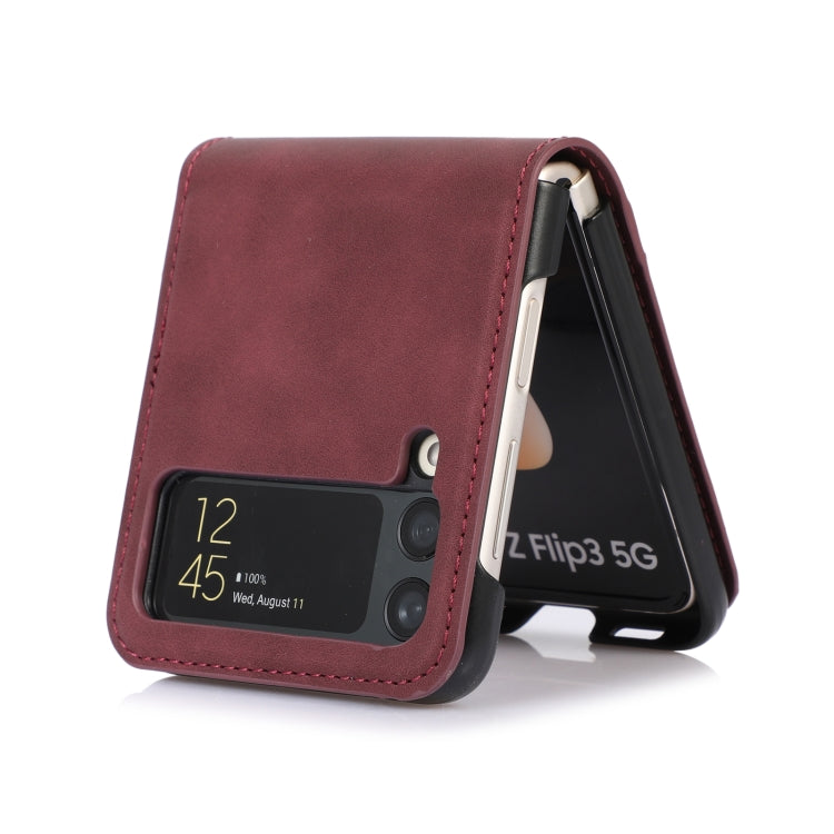 For Samsung Galaxy Z Flip3 5G Card Slot Leather Phone Case
