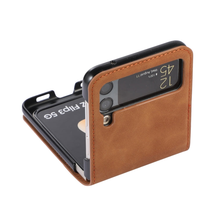 For Samsung Galaxy Z Flip3 5G Card Slot Leather Phone Case