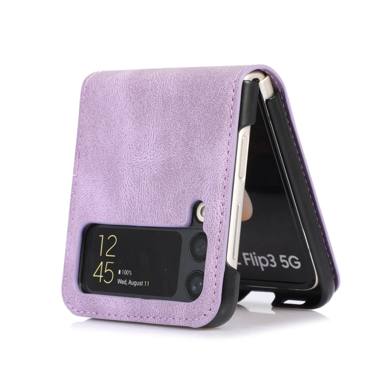 For Samsung Galaxy Z Flip3 5G Card Slot Leather Phone Case