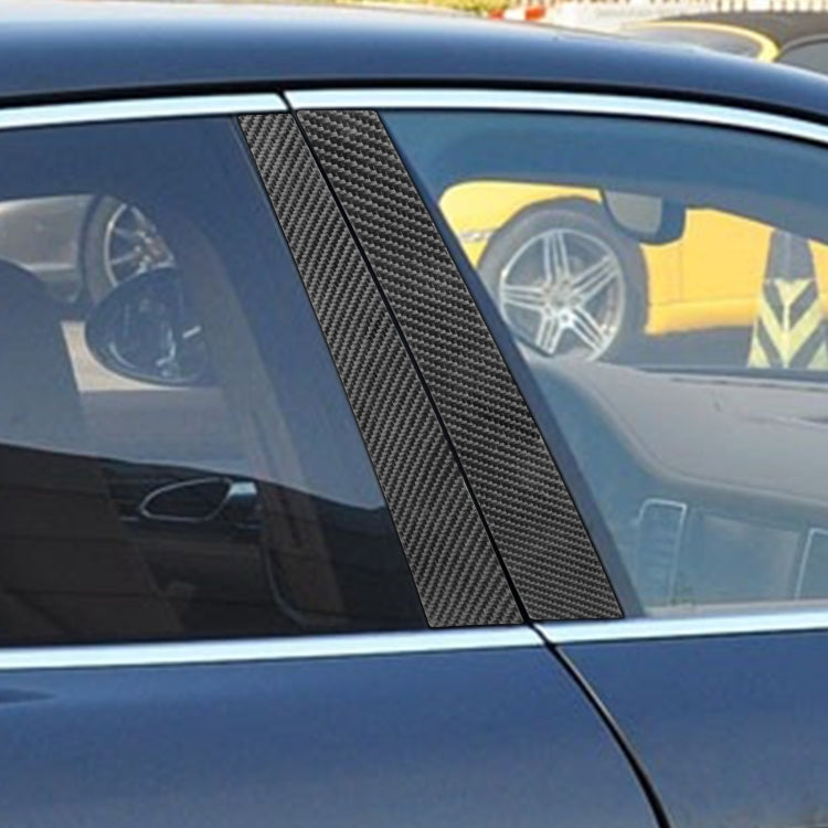 Car Carbon Fiber B-pillar Decorative Sticker for Porsche Panamera 2010-2016, Left and Right Drive