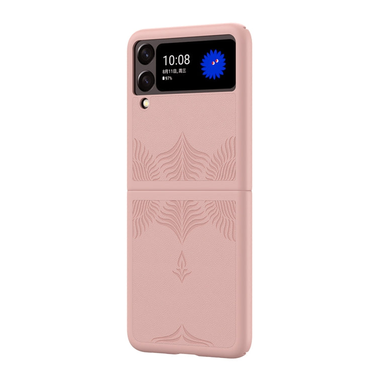 For Samsung Galaxy Z Flip4 5G Embossed Leather Texture Protective Phone Case