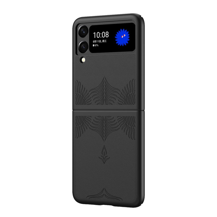 For Samsung Galaxy Z Flip4 5G Embossed Leather Texture Protective Phone Case