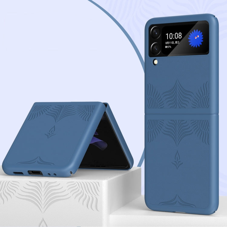 For Samsung Galaxy Z Flip4 5G Embossed Leather Texture Protective Phone Case