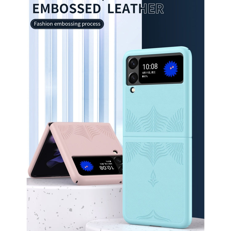 For Samsung Galaxy Z Flip4 5G Embossed Leather Texture Protective Phone Case