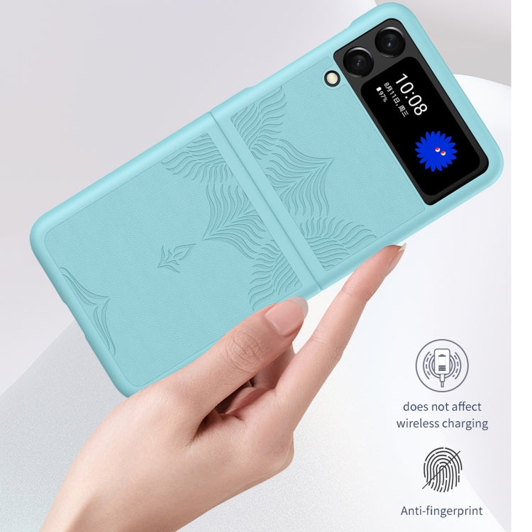 For Samsung Galaxy Z Flip4 5G Embossed Leather Texture Protective Phone Case