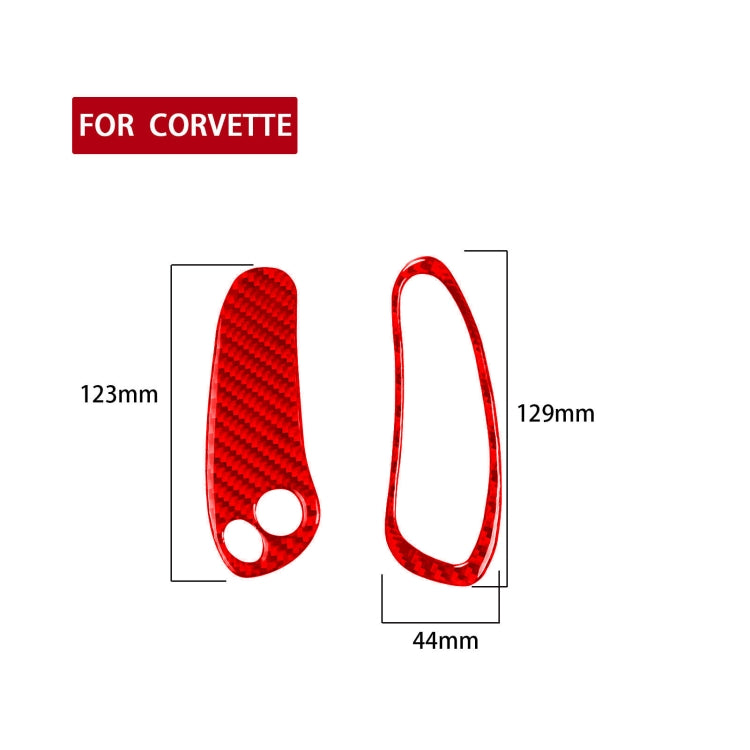 2 in 1 Car Carbon Fiber Sides Speedometer Sticker for Chevrolet Corvette C5 1998-2004, Left Drive(Red)