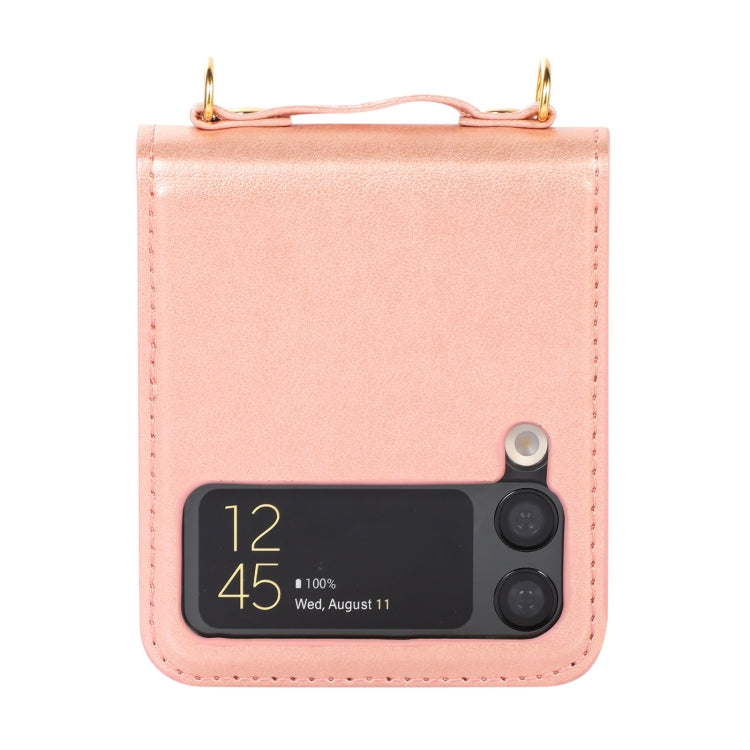 For Samsung Galaxy Z Flip4 Stitching Color Fold Leather Phone Case with Card Slot