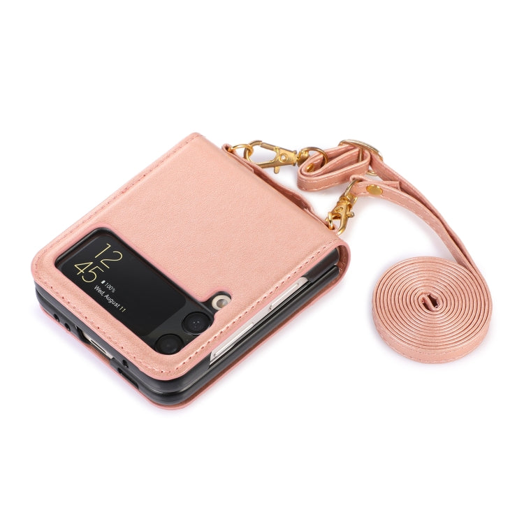 For Samsung Galaxy Z Flip3 5G Stitching Color Fold Leather Phone Case with Card Slot