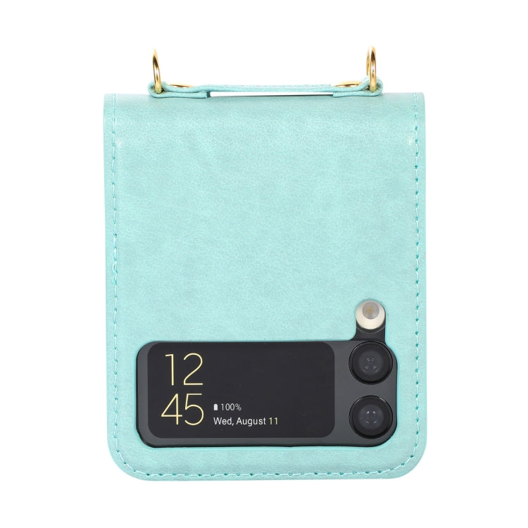 For Samsung Galaxy Z Flip3 5G Stitching Color Fold Leather Phone Case with Card Slot