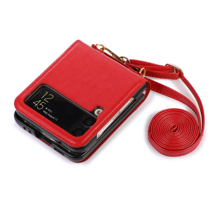 For Samsung Galaxy Z Flip3 5G Stitching Color Fold Leather Phone Case with Card Slot