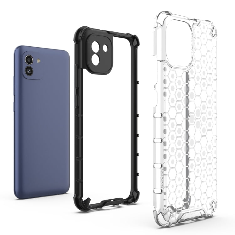 For Samsung Galaxy A03 EU Version Honeycomb PC + TPU Phone Case
