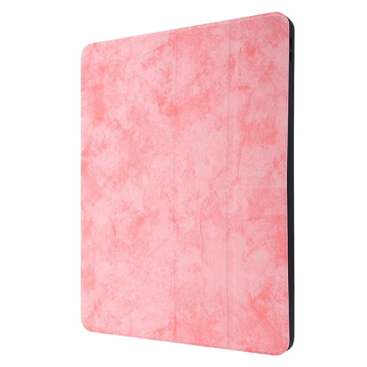 For iPad Pro 12.9 inch 2020 Marble Style Cloth Texture Horizontal Deformation Flip Leather Tablet Case with Holder & Pen Slot