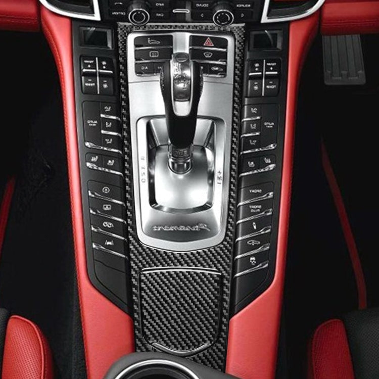 Car Carbon Fiber Central Control Multimedia Panel Decorative Sticker for Porsche Panamera 2010-2016 Right Drive