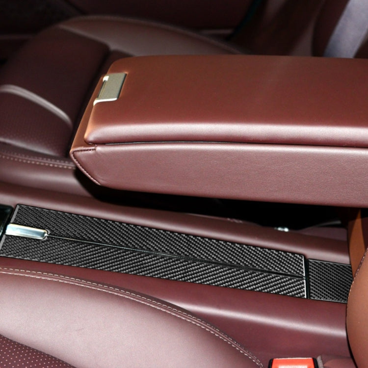 Car Carbon Fiber Rear Armrest Box Panel Decorative Sticker for Porsche Panamera 2010-2016, Left and Right Drive