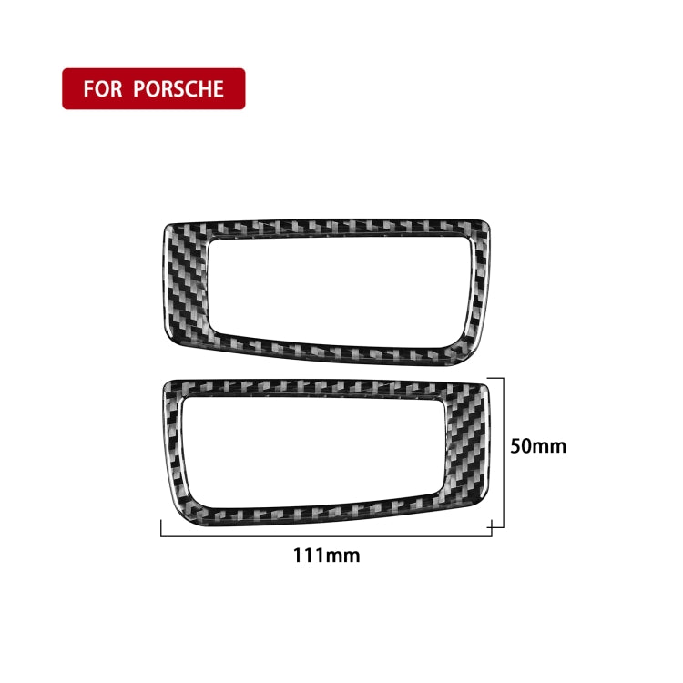 Car Carbon Fiber Rear Reading Light Decorative Sticker for Porsche Panamera 2010-2016, Left and Right Drive