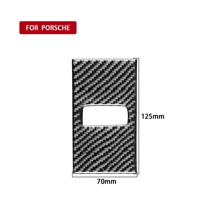 Car Carbon Fiber Rear Seat Adjustment Panel Decorative Sticker for Porsche Panamera 2010-2016, Left and Right Drive