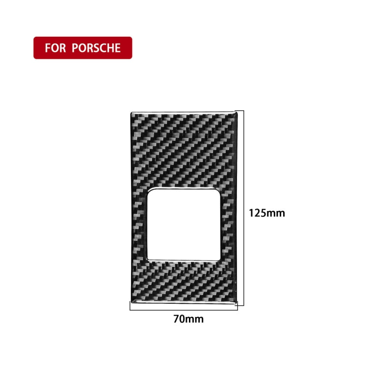 Car Carbon Fiber Rear Seat Adjustment Panel Decorative Sticker for Porsche Panamera 2010-2016, Left and Right Drive