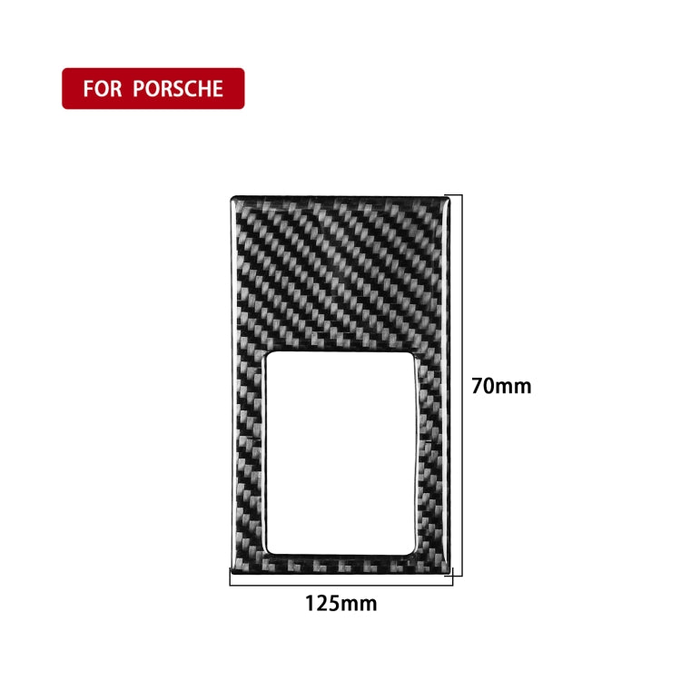 Car Carbon Fiber Rear Seat Adjustment Panel Decorative Sticker for Porsche Panamera 2010-2016, Left and Right Drive